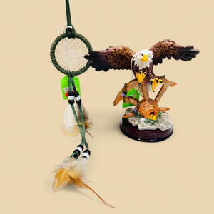 Vintage 90’s Eagle Resin Figurine and Dreamcatcher NEW